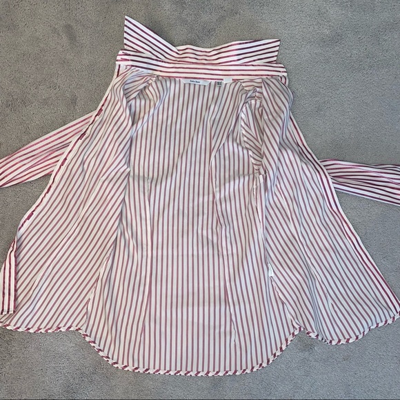 Zara Metallic Pink Stripe Dress Shirt - Picture 11 of 11